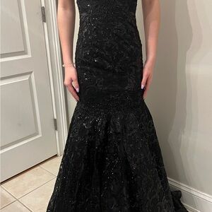 Elegant Black Sequin Gown